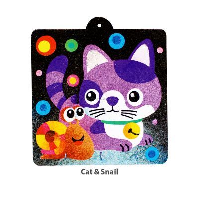 Sand Art Key Hanger Board Kit - Cat and Snail