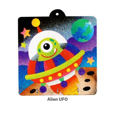 Sand Art Key Hanger Board Kit - Alien UFO