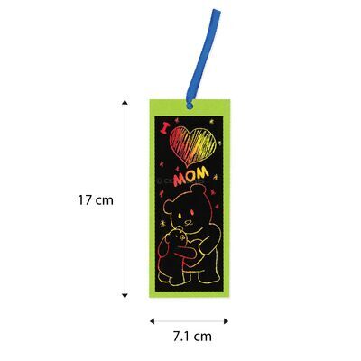 Scratch Art Mother's Day Bookmark - Size