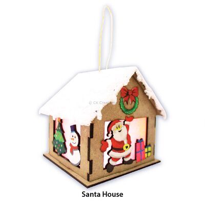Christmas House Lantern Kit - SantaChristmas House Lantern Kit - Contents