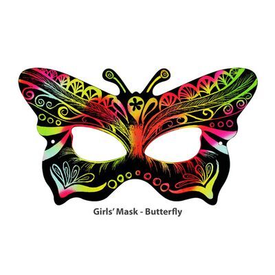 Scratch Art Girls' Mask - Butterfly