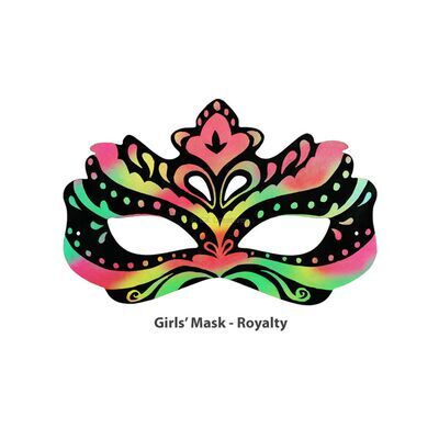 Scratch Art Girls' Mask - Royalty