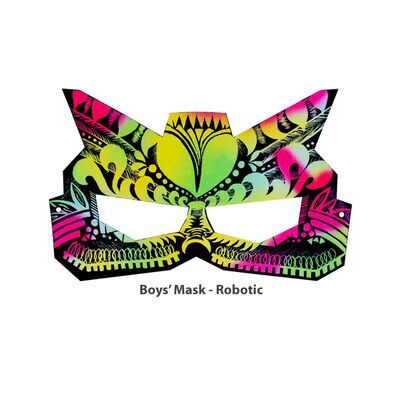 Scratch Art Boys' Mask - Robotic