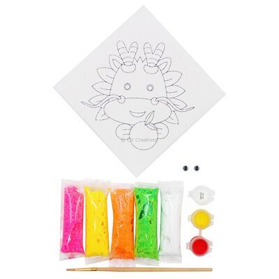Chinese New Year Foam Clay Canvas Kit - Dragon Year - Contents