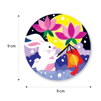 Mid-Autumn Rabbit Magnet Painting - Size