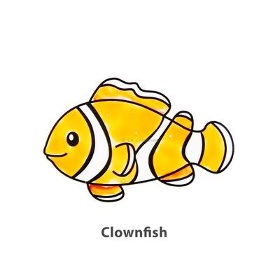 Suncatcher Window Deco Kit - Sealife Animals - Clownfish