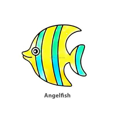 Suncatcher Window Deco Kit - Sealife Animals - Angelfish