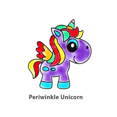 Suncatcher Window Deco Kit - Majestic Unicorn - Periwinkle Unicorn