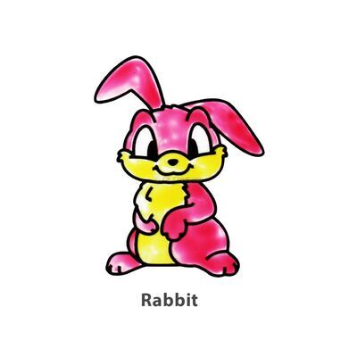 Suncatcher Window Deco - Zoo Animals - Rabbit
