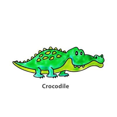 Suncatcher Window Deco - Zoo Animals - Crocodile