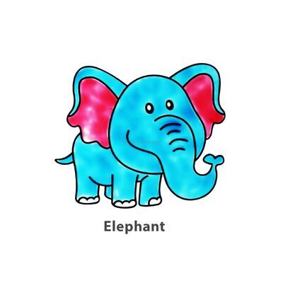 Suncatcher Window Deco - Zoo Animals - Elephant