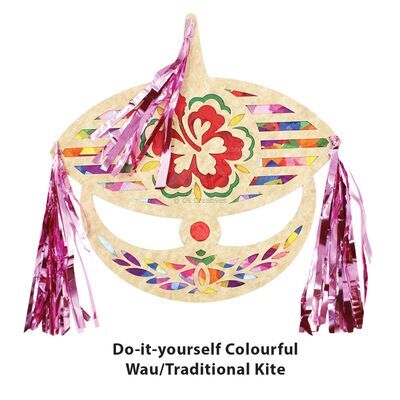Traditional Paper Kite Wau Deco - Colourful DIY Wau