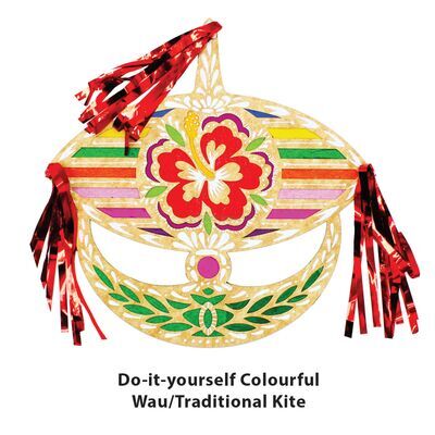 Traditional Paper Kite Wau Deco - Colourful DIY Wau