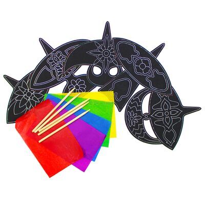 Scratch Art Traditional Wau Hand Stick Kit - 5 Designs - Contents