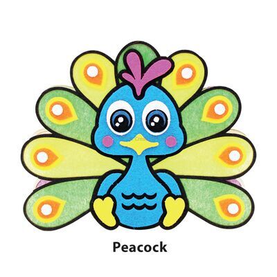 LED Cutie Felt Table Lamp Box Kit - Peacock