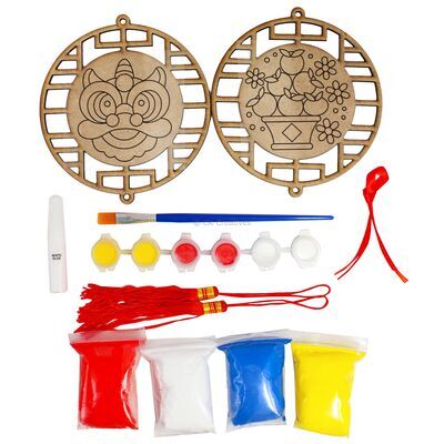 Air-Dry Clay Chinese New Year Deco Hanger Kit Part 1 - Lion Dance And Mandarin Orange - Contents