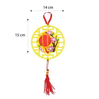 Air-Dry Clay Chinese New Year Deco Hanger Kit Part 2 - Lantern Peach Blossom and Koi Fish - Size