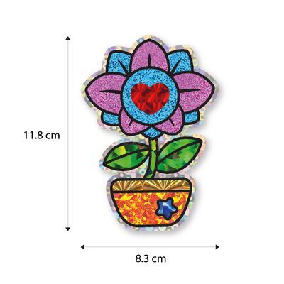 Foil Art 4-in-1 Flower Board Kit - Rose, Daisy, Heart, Sunflower - Size