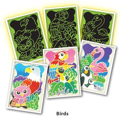Glow-in-the-Dark Sand Art Set - Birds
