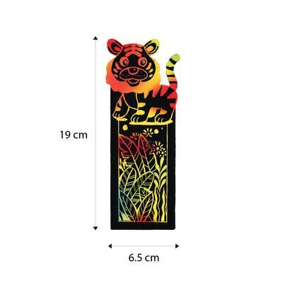 Scratch Art Bookmark Wild Life Part 2 - Size