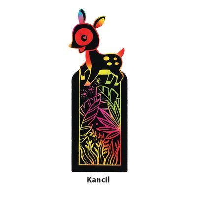 Scratch Art Bookmark Wild Life Part 2 - Kancil