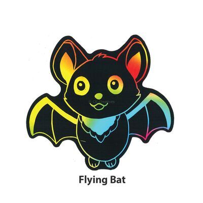 Scratch Art Halloween Deco Stand - Flying Bat