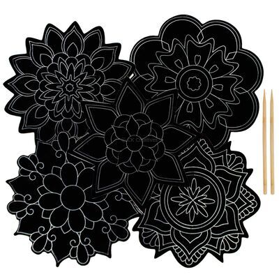 Scratch Art Mandala Kit - Part 2 - Contents