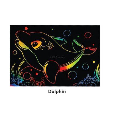 Scratch Art Sealife Kit - DolphinScratch Art Sealife Kit - Contents