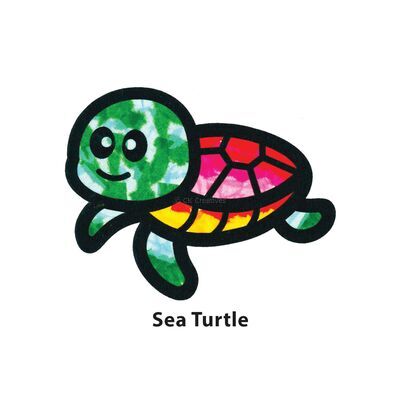 Suncatcher Animal Paper Kit - Sea Turtle