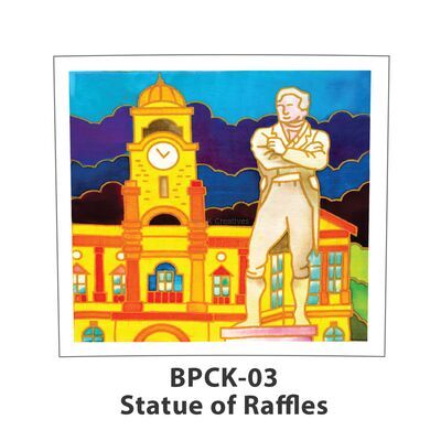 Singapore Theme Batik Painting Kit - Statue of Raffles