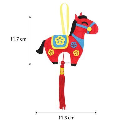 Felt Lunar New Year Horse Plushie Hanging Deco Set - Size