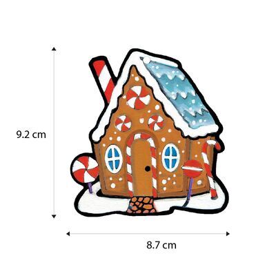 Wooden Christmas Ornament Deco - 12 Jolly Holiday Pals! - Size