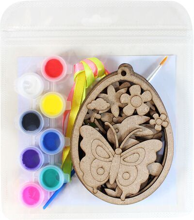 Wooden Easter Egg Hanger Deco Kit - Packaging Back