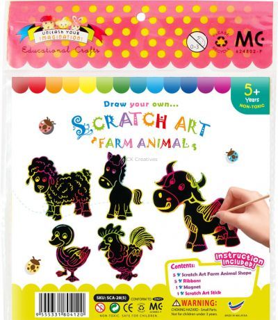 Scratch Art Farm Animal Kit