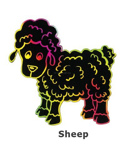 Scratch Art Farm Animal - Sheep