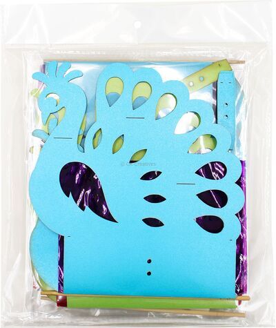 LED Peacock Hanging Light Deco Painting - Pack of 5 - Packaging Back