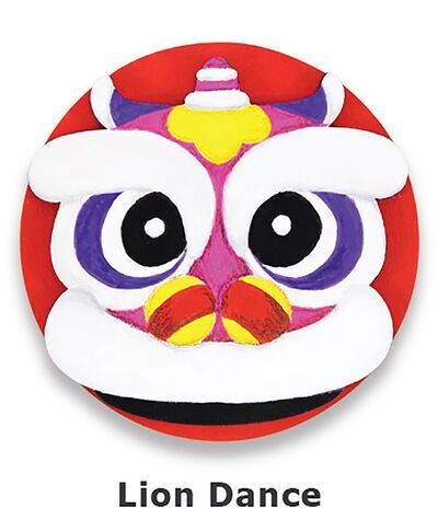 Chinese New Year Deco Board Magnet Kit - Lion Dance