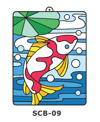 Suncatcher Board Painting Kit - Koi Fish