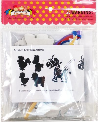 Scratch Art Farm Animal Kit