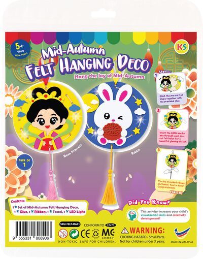 Mid-Autumn Felt Hanging Deco Kit - Moon Princess / Moon Rabbit