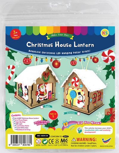 Christmas House Lantern Kit - Santa / Snowman