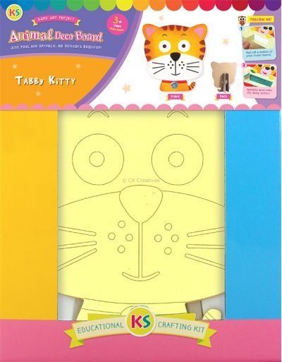 Sand Art Animals Deco Board - Tabby Kitty