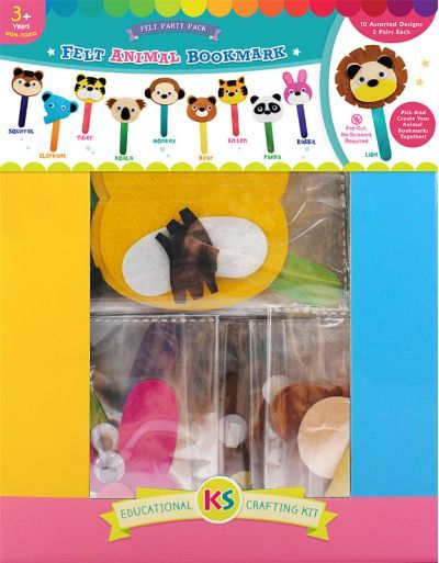 Felt Animal Bookmark Party Kit - Pack of 20