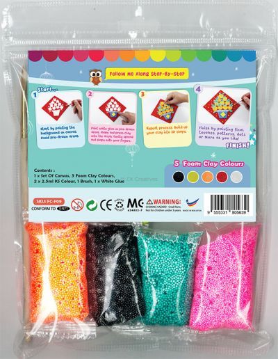 Chinese New Year Foam Clay Canvas Kit - Packaging Back