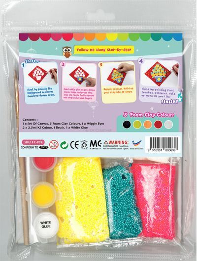 Chinese New Year Foam Clay Canvas Kit - Packaging Back