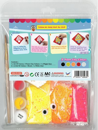 Chinese New Year Foam Clay Canvas Kit - Packaging Back