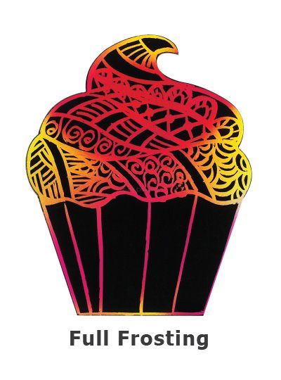 Scratch Art Cupcake - Full Frosting