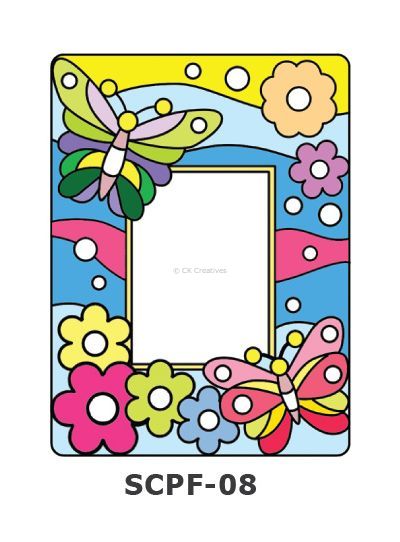 Suncatcher Photo Frame Kit - Butterfly and Flowers