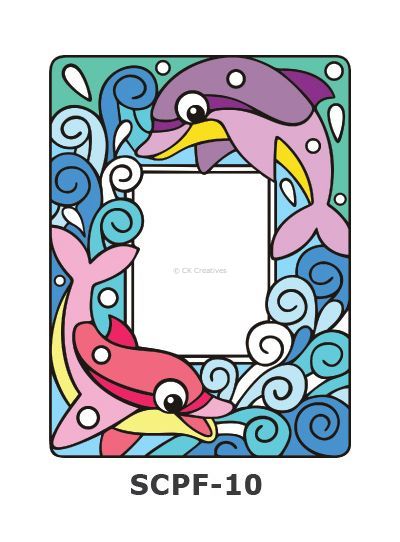 Suncatcher Photo Frame Kit - Swimming Dolphins