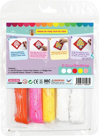 Chinese New Year Foam Clay Canvas Kit - Rabbit Year